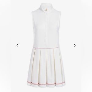 Varley Dalton Court Dress 32" white tennis dress medium with pink mini dress